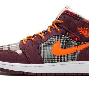 Jordan Kids' Sneakers with Orange and Burgundy Highlights